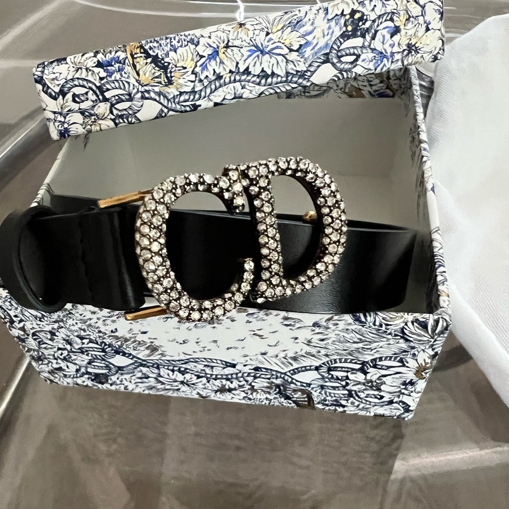 Christian Dior Crystal Saddle Belt size 85cm